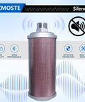 Exhaust Silencer For Air Compressors Dryers And Vacuum Pumps 1-1/2 Inch NPT Male Interface Heavy Duty Metal Housing