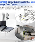 Drive Screw Coupler For Garage Door Opener, Heavy Duty Aluminum Replacement, Drop In Fit For Screw Drive Rails, Easy Install.