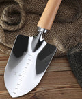Built To Last Stainless Steel Garden Shovel With Ergonomic Wooden Handle For Digging, Planting, Lawn Care And Trowel Tasks