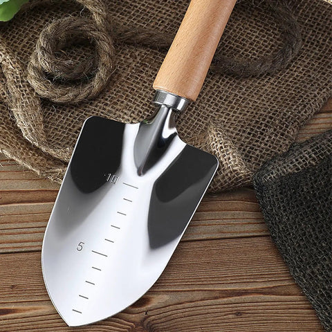 Built To Last Stainless Steel Garden Shovel With Ergonomic Wooden Handle For Digging, Planting, Lawn Care And Trowel Tasks
