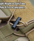 Six Pack 1 Inch Ferro Rod Fire Starter With Two Holes For DIY Paracord Bracelets attached to outdoor gear