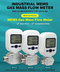 Portable Gas Mass Flow Meter Tester With Pro Grade Precision For Air Nitrogen And Oxygen, MF5712, MF5708, MF5706 models displayed