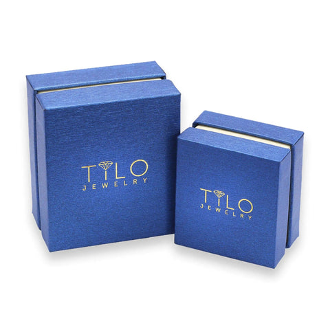 TILO Jewelry gift boxes for 14K White Gold Ball Stud Earrings With Secure Screw Backs, Sleek 4Mm Dainty Hollow Spheres For Everyday Wear, Classic Minimal Jewelry That Elevates Casual Or Dressy Looks, Available In 3Mm To 8Mm Sizes