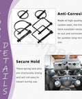 Heavy Duty Shaft Locking Pin Kit With 9 Pieces In 9 Sizes 3/16 In To 3/8 In Black Zinc Plated Round Square Arch Pins