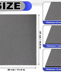 Gasket sheet, non-asbestos, 29 cm by 37 cm, 0.8/1.0/1.2 mm thick for small engines and lawn equipment.