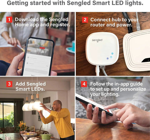 Steps to set up Smart Home Hub For Lights And Accessories That Really Works With Alexa And Google Assistant Control Up To 64 Smart Lights