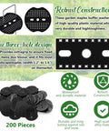 200 Pcs Landscape Staple Gasket Washers For Weed Barrier Fabric Lawn And Garden Yard Tents Black Sized At About Two Point Seven Six By Two Point Five Six Inches With Center Hole For Universal Fit Weatherproof Outdoor Use