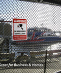 Private Property No Trespassing Sign 2 Pack For Outdoor Use With Video Surveillance Signs Aluminum 10x7 Inches on fence