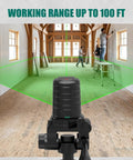 Green Cross Line Laser Level With 360 Degree Self Leveling Tripod 26 Inch Laser Leveler Tool For DIY Home Reno Projects Picture Hanging Floor Tile For Home Renovation, green beam on wood floor