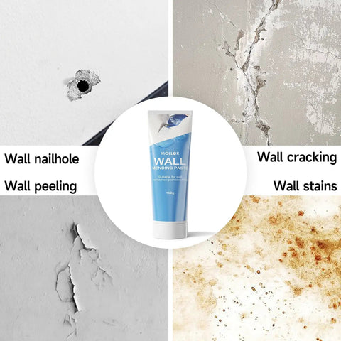 Drywall Repair Kit With 150g Spackle Paste, Scraper, Patch And Sanding Tools For Quick Easy Hole Filler In Walls, White Repair Putty Plaster For Dent Repair, Home Repair Kit With Nozzle Extender And Gloves