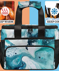 Insulated Picnic Backpack For Men And Women With A Super Roomy 12x8.7x10 Inch Interior Keeps Lunch Fresh All Day showing front pocket