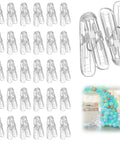 Heavy Duty Balloon Arch Clip Set 30 Pack Plastic Transparent Spring Clamps 2.4 Inch for Arch Kits Wedding Decor