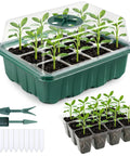 Ten Pack Seed Starter Trays With Humidity Domes, 120 Cell Seed Starter Kit For Indoor Greenhouse And Seedlings, Transparent Vent