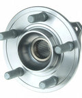 Front view of wheel bearing and hub assembly fits Chrysler 300 Dodge Challenger and Charger 2005 through 2023 durable replacement