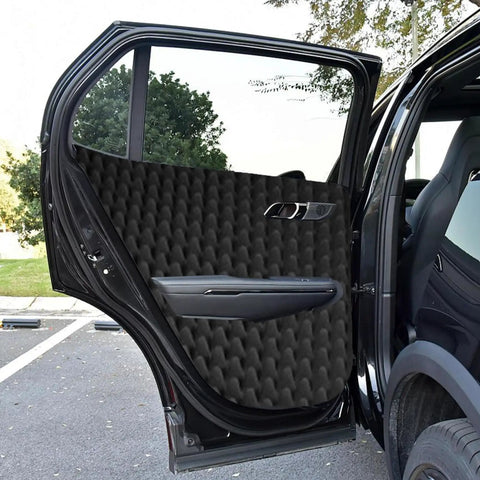 Heavy Duty Acoustic Foam Panels 2Cm Thick Plug And Play High Density Soundproofing Tiles used on car door for noise reduction.