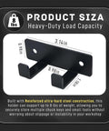Hxszk magnetic chuck key holder, black steel with two hooks and mounting holes