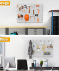 Heavy Duty Metal Pegboard Panels 12 By 24 Inches 3 Pack Grey Wall Mounted Tool Organizer Boards For Garage Workbench Office