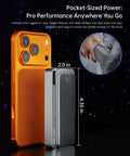 Blazing Fast 40Gbps USB4 NVMe Enclosure With Heavy Duty Triple Cooling Aluminum Shield next to smartphone, showcasing portable design.