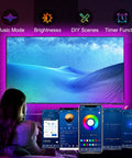 Super Cool Rgb Led Backlight Strip For Your Tv Syncs To Music With Bluetooth App And Remote 16 Million Colors setup
