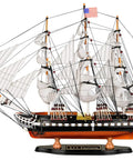 Wooden USS Constitution Model Ship 1/95 Scale Frigate Replica For Home Decor with hand stitched sails and rigging