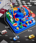 Epic Kids Car Race Track Set For Ages Three And Up With City Course Three Small Cars And Helicopter Size 9.1 x 9.1 x 7 in