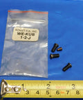 Premium Indexable Insert Pocket Screws For We Kub Cnc Milling Tool Holders in packaging on blue fabric with measuring tape.