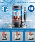 Copper compressor for Commercial Ice Maker Machine For Restaurants And Bars Big Industrial Freestanding Stainless Steel Ice