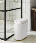 Hands Free Sensor Trash Can With Lid 2 Gallon Automatic Motion Activated Garbage Bin Waterproof IPX5 slim design