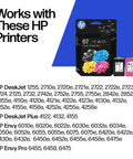 Solid 67 Ink Cartridges Two Pack Black Plus Tri Color Combo Brings Top Shelf Prints And Vibrant Shades Every Time Without Any Fuss On DeskJet And Envy Printers Instant Ink Ready For Real Life with printer compatibility list.