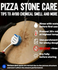 16 Inch Pizza Stone For Oven And Grill With Handles Round Five Eighth Inch Thick Cordierite Baking Stone with care tips