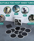 Bike Puncture Repair Kit With Self Adhesive Tire Patches For Road MTB BMX And EBikes Travel Size Patch Kit