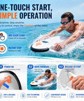 Man riding 2 In 1 Water Scooter And Surfboard For Pool Lake Ocean With 6000W Propulsion Two Speed Modes Five Meter Dive Depth Super Easy Control Swim Board For Adults Now