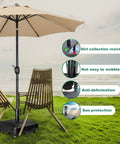 Beach scene with Heavy Duty Patio Umbrella Base With Wheels For Outdoor Square Market Stand, 4 Locks And 2 Knobs, black, under umbrella