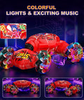 Red 4WD Gesture Sensing RC Stunt Car With 2.4GHz Remote 360-Degree Drifts And Rotations Lights And Music Kid Friendly