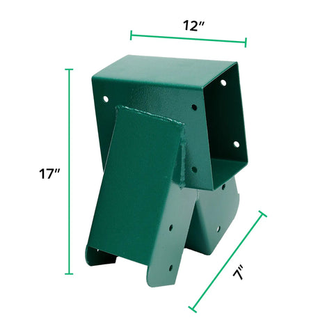 Heavy Duty Steel A Frame Swing Set Brackets Kit With Hardware Two Pack For Outdoor Wooden Swingset Built To Last Premium Quality Solid Welded Joints Easy Install Green Powder Coated Finish Includes Wood Screws And Washers