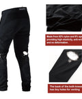 Kids Mountain Bike Pants for Boys, Quick Dry, Lightweight, Breathable MTB Pants for Cycling and BMX, Youth Riding, MoistureWicking NylonSpandex, Comfortable Baggy Fit, Black, Size 12 with mesh ventilation and adjustable features