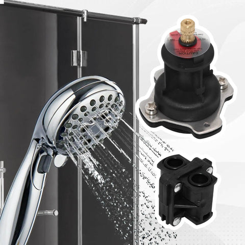 Shower Mixer Cap And Pressure Balancing Unit For Shower Valve One Half Inch Fit replaces GP500520 and GP77759 shown with showerhead