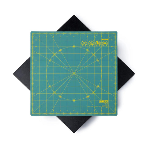 12x12 Self Healing Rotating Cutting Mat with 360 Degree Spin and Grid for Fabric Sewing Quilting Crafts, Non Slip Base, Green