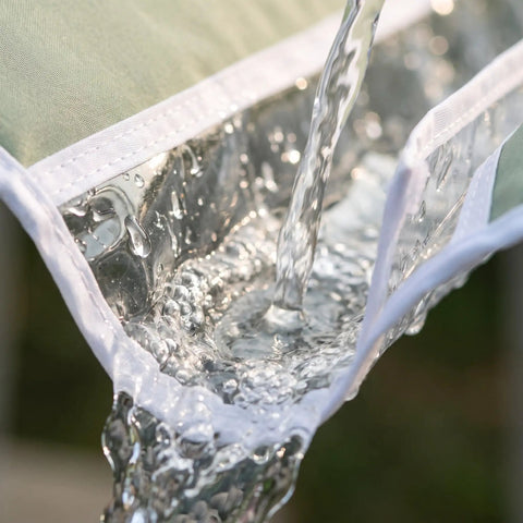 Leakproof Tent Rain Gutter System For Canopy draining water efficiently into gutter system