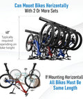 Rugged Heavy Duty Ceiling Bike Rack That Slides For Up To Six Bicycles Overhead Garage Storage Mount With 51 Inch Rails