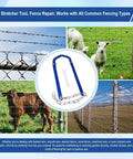 Fence Stretcher Tool For Quick Tensioning Barbed Wire Electric Fences Horse Fences And Mesh Fencing No Staples Removal No Hassle
