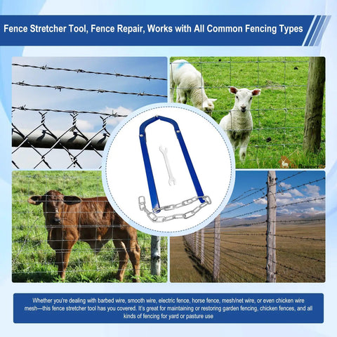 Fence Stretcher Tool For Quick Tensioning Barbed Wire Electric Fences Horse Fences And Mesh Fencing No Staples Removal No Hassle