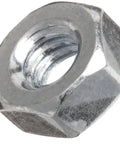 Premium Grade Steel Hex Nuts Featuring Smooth M3 0.5 Coarse Threads Straight Up Knockout Value Pack Of 100 close-up view of a single nut