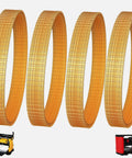 Four Pack Heavy Duty Six Rib Planer Drive Belt With Non Slip Grip And Rock Solid Build Killer Replacement For Dewalt Dw733 and Craftsman Thirteen Inch Jointer Oem Cross Reference 285968 00.