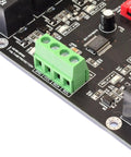 Close-up of 16 Channel I2C Relay Board With PCF8575 Expander for Arduino Raspberry Pi ESP32, highlighting relays and connections.