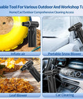 Rechargeable Electric Air Duster With 110000 RPM Brushless Motor and 50m/s Wind Speed used for inflating, snow blowing, leaf and car cleaning.
