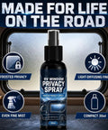 Glass Frosting Spray 30ml Portable Anti-Glare Privacy Liquid in RV setting, showcasing frosted finish and compact design.
