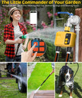 WiFi Water Timer For Garden Hose No Fuss Two Zone With Smart Sprinkler Control 984 Ft RF Range Brass Inlet App And Voice Control Rain Delay Automatic And Manual Irrigation in use