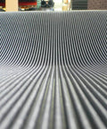 Close-up of Fine Rib Corrugated Rubber Floor Mat Runner 3 Ft By 20 Ft Black No Slip Built Tough Debris Scraper For Entryways