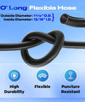 10 Ft Dust Collection Hose Kit For Power Tools And Shop Vacuums With 5 Fittings showing flexible, durable design